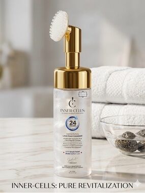 Inner-Cells Purifying Lava Foam Cleanser W/Hyal Acid & Scrub Brush *$180 RETAIL*